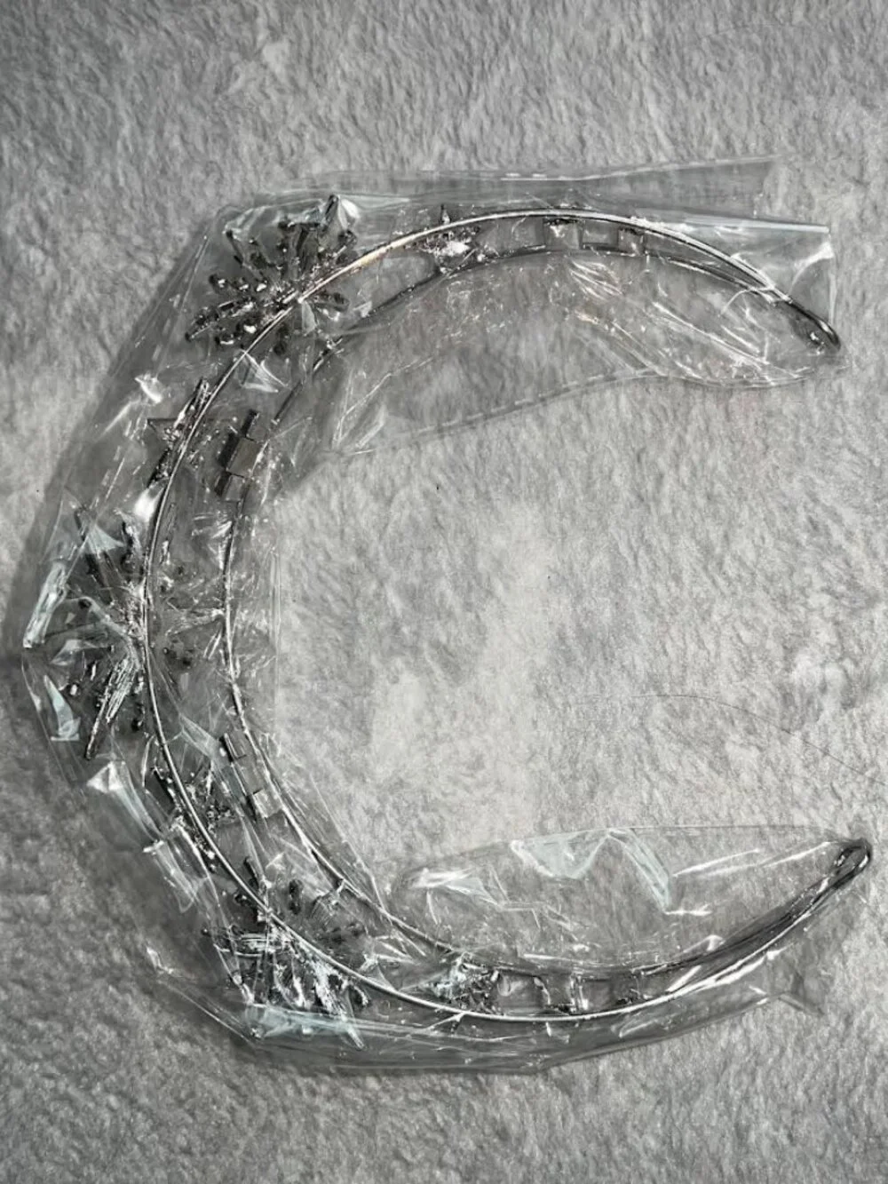 Silver Diamond Jewel Crown Tiara Headpiece NWT NIB